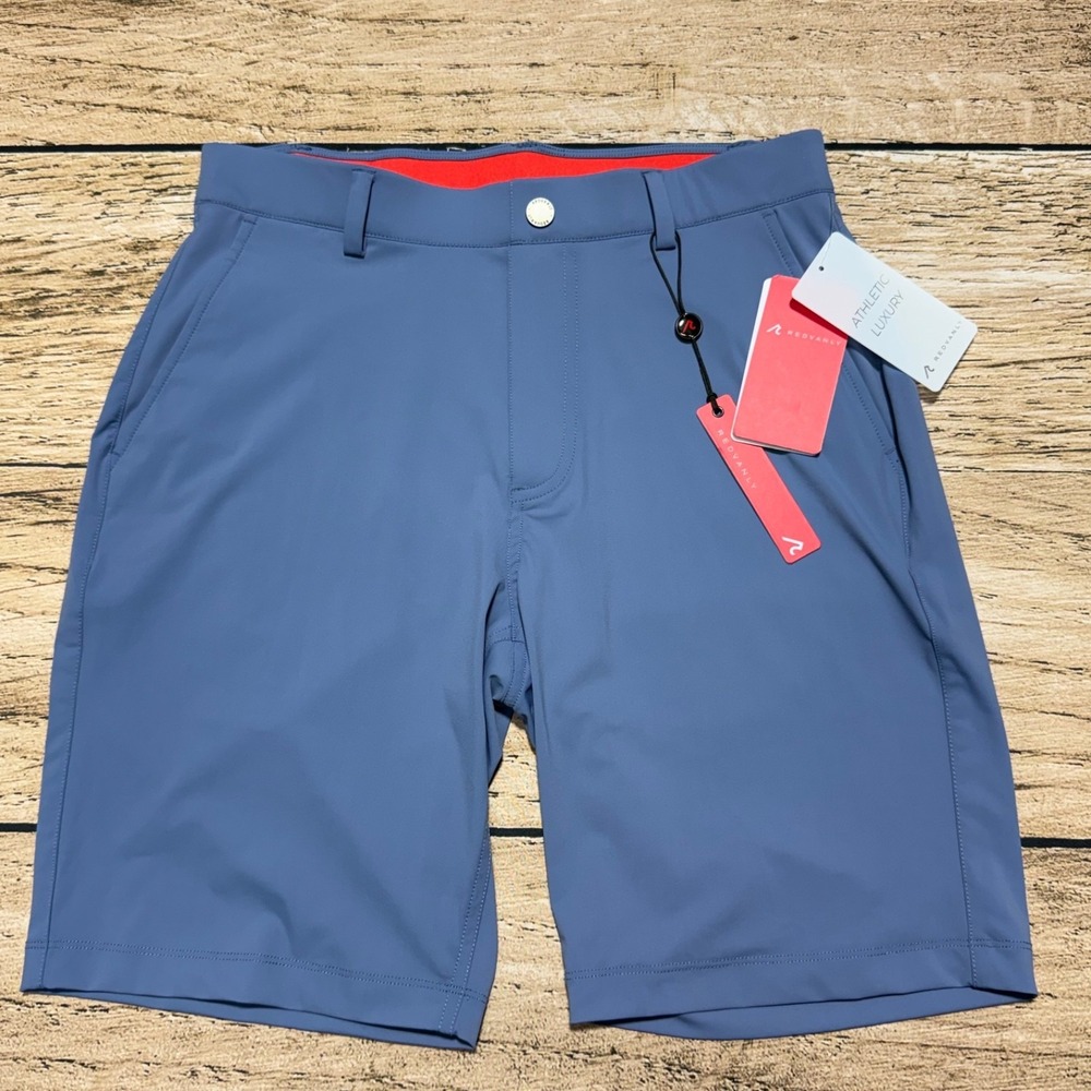 Redvanly Shorts Mens Small Blue Horizon Hanover Pull On 9" Golf Stretch NWT